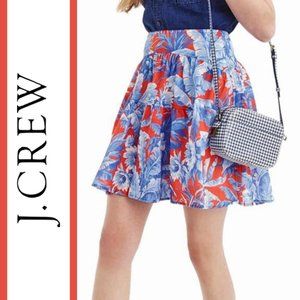 J. Crew | 'Ratti Rio' Floral Printed Tiered Circle Skirt